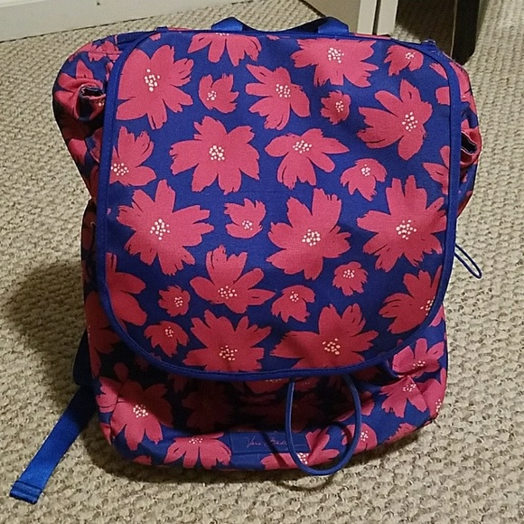 Vera Bradley Drawstring Backpack w/ Laptop Holder - Picture 1 of 8